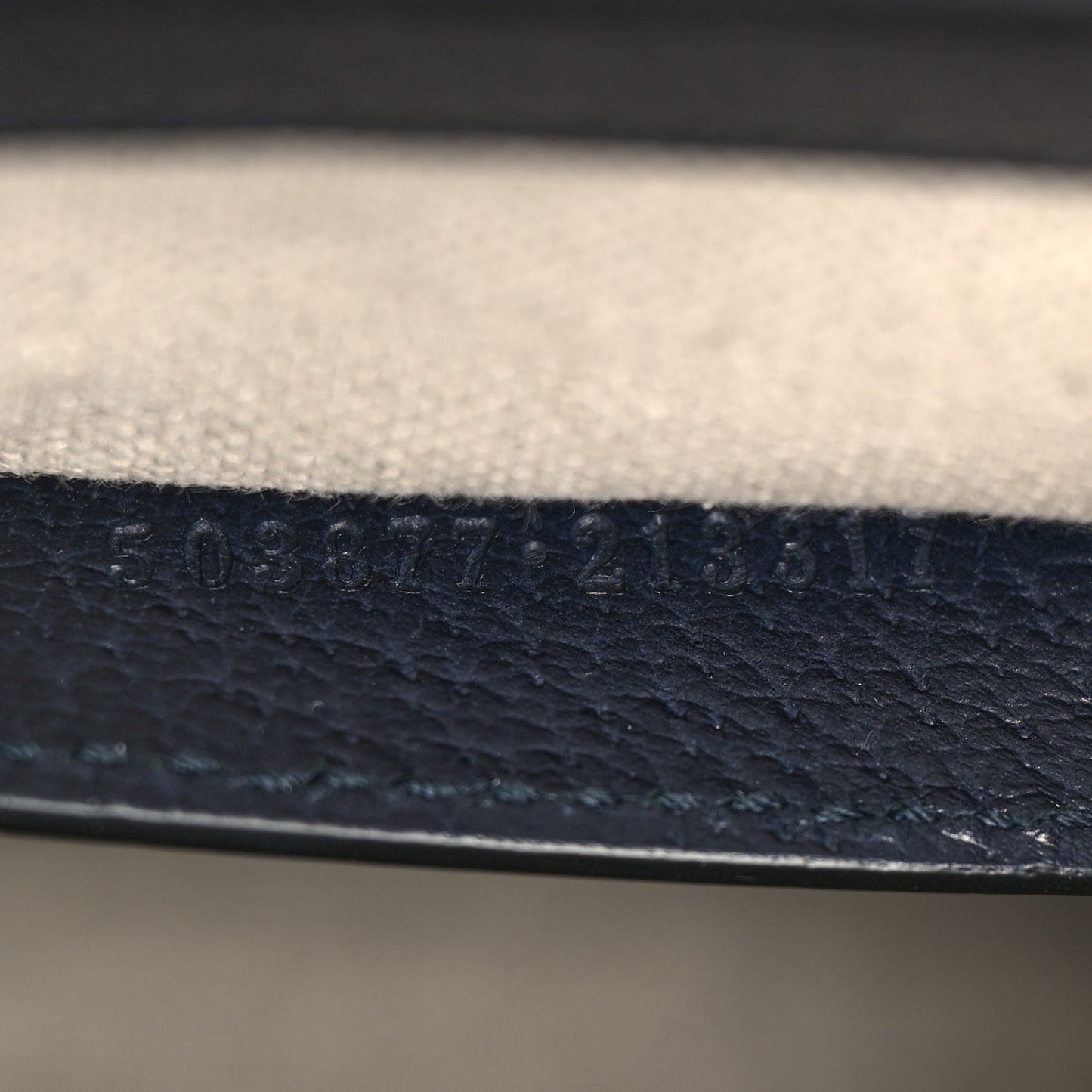 GG Supreme Monogram Textured Dollar Calfskin Web Small Ophidia Chain Shoulder Bag Beige Blue