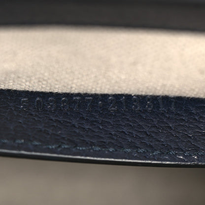 GG Supreme Monogram Textured Dollar Calfskin Web Small Ophidia Chain Shoulder Bag Beige Blue