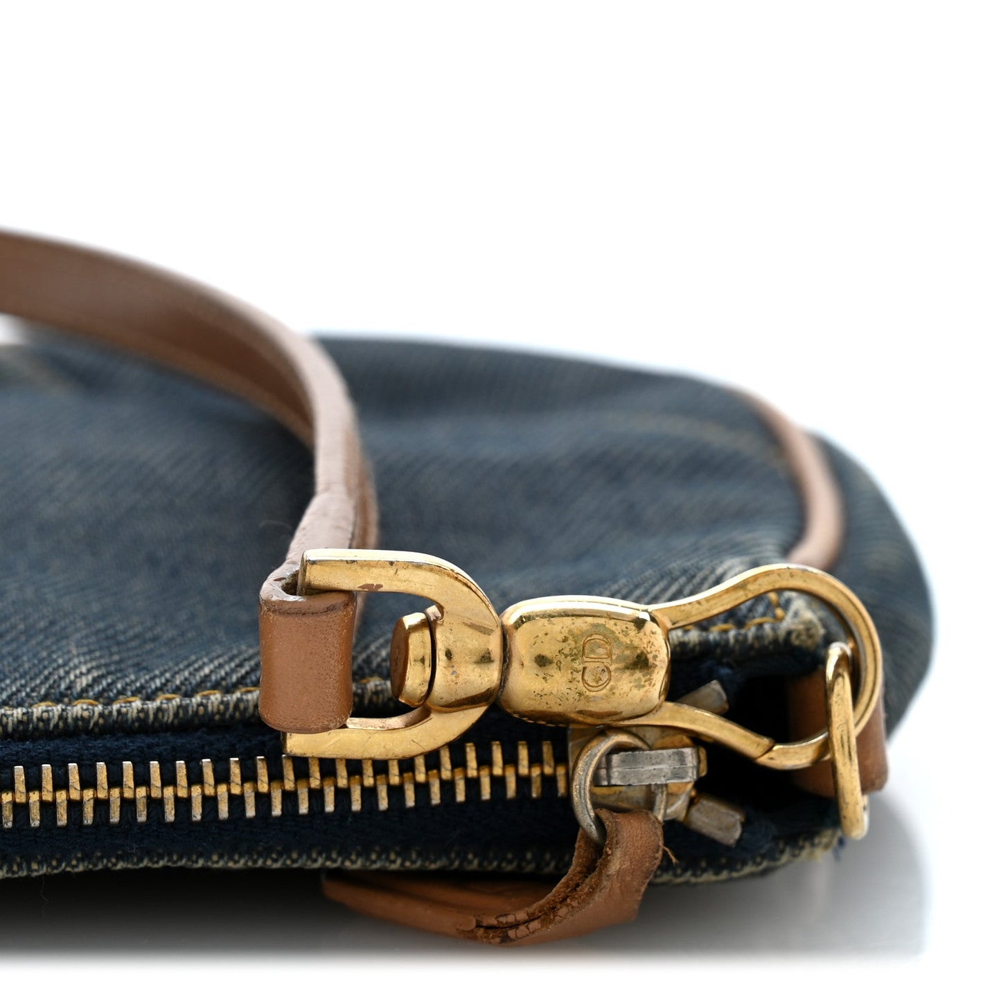 Denim Mini Saddle Pochette Navy