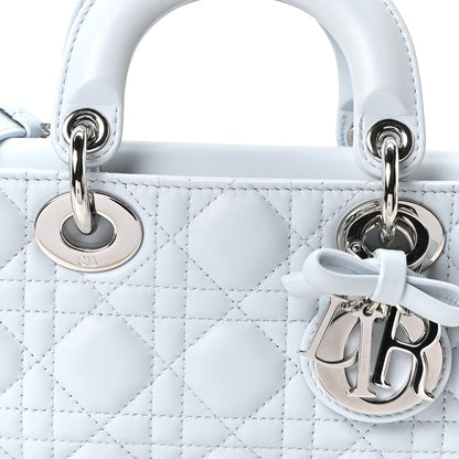 Lambskin Cannage Small Lady D-Joy Light Blue