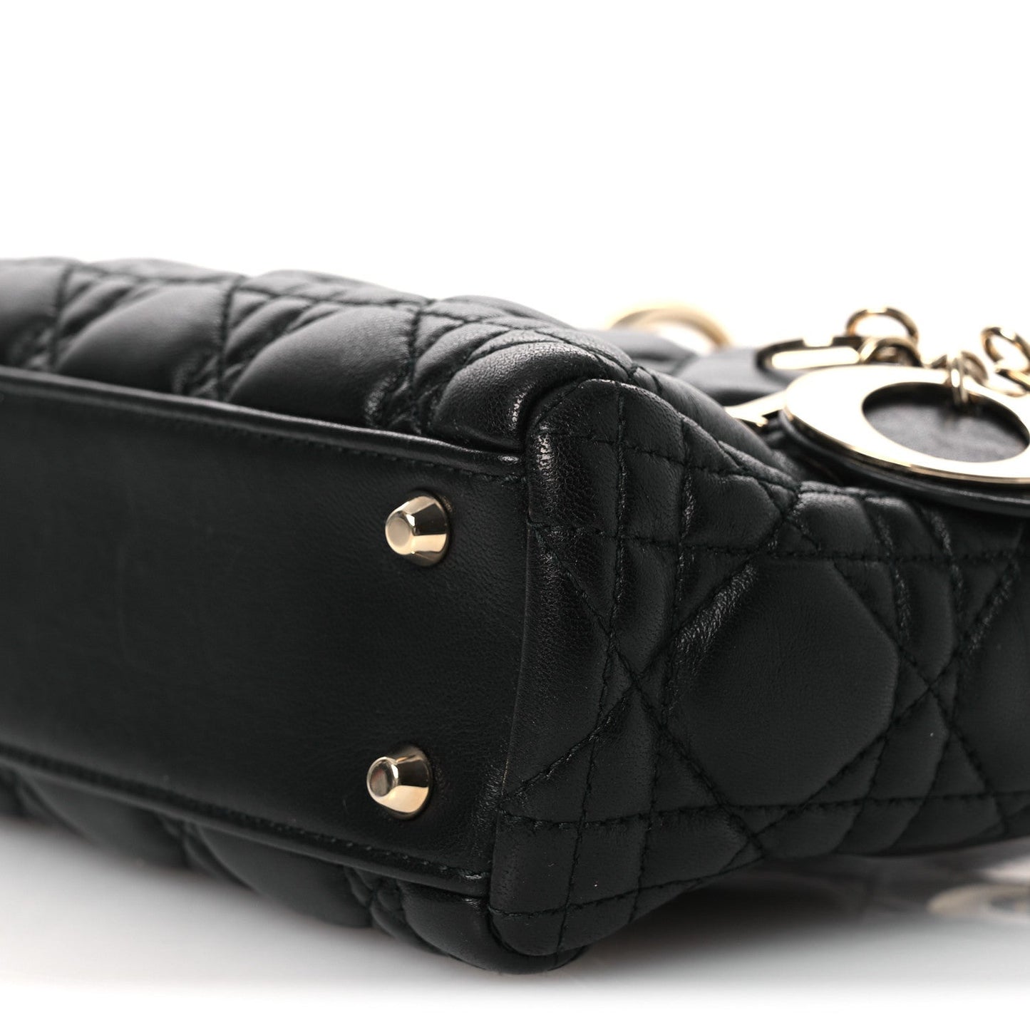 Lambskin Cannage Mini Lady Dior Black