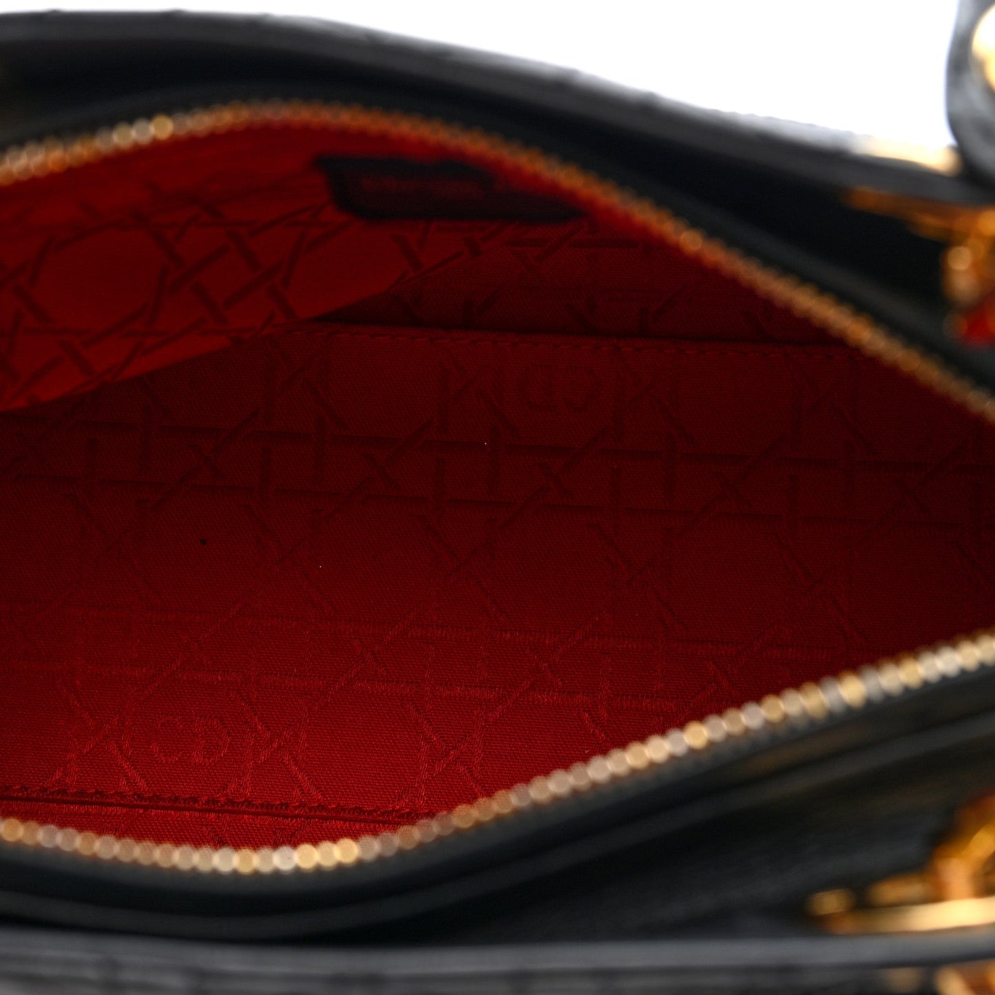 Lambskin Cannage Medium Lady Dior Black