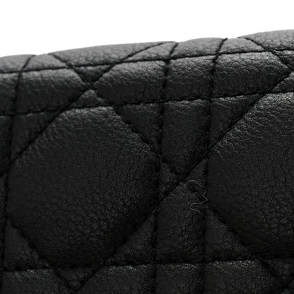 Supple Calfskin Caro Pouch with Chain Black
