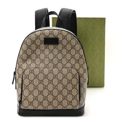 GG Supreme Monogram Small Eden Day Backpack Black