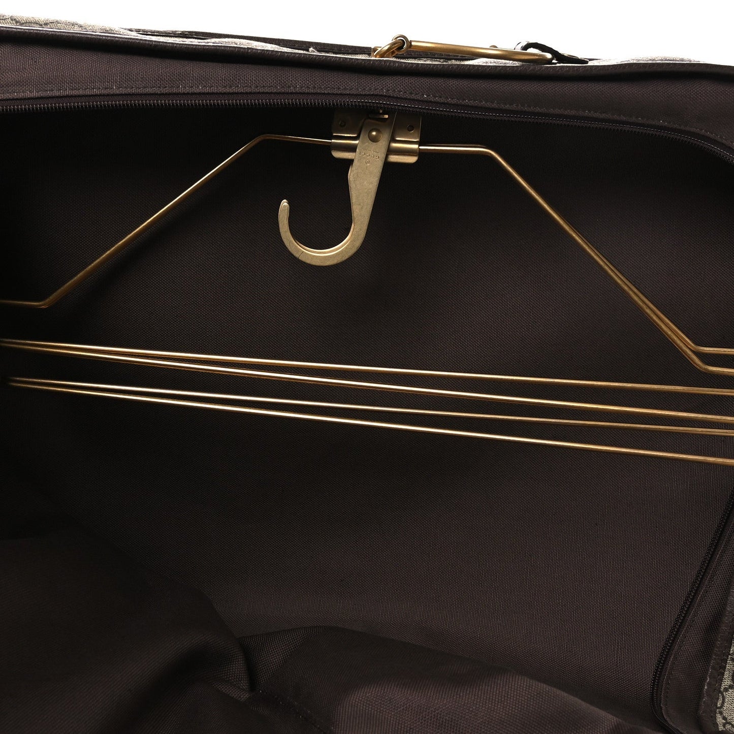 GG Supreme Monogram Textured Dollar Calfskin Web Ophidia Savoy Garment Bag Beige Ebony New Acero
