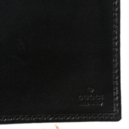 Guccissima Margaux Calfskin Metal Bar Chain Wallet Black
