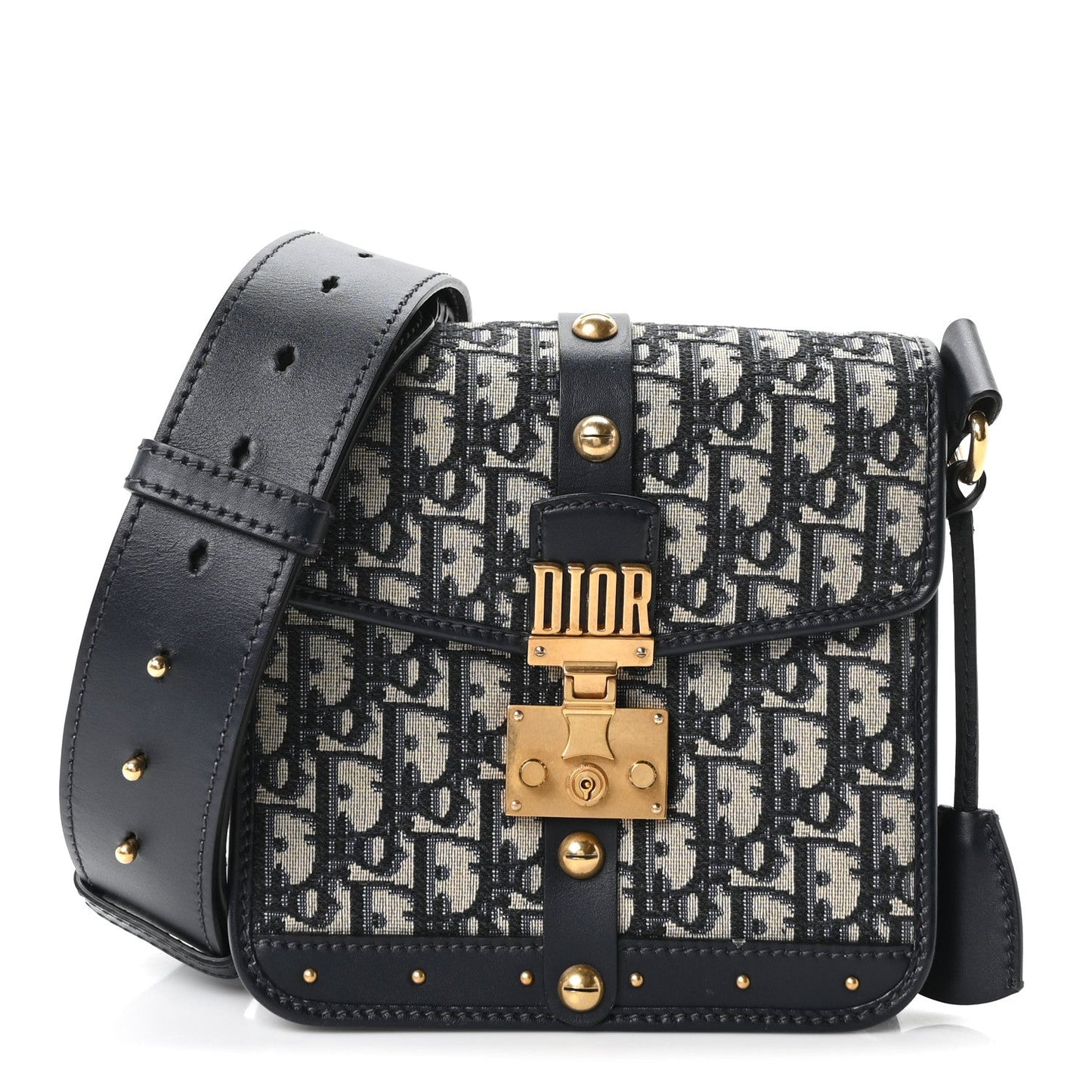 Oblique Square DiorAddict Flap Navy Blue