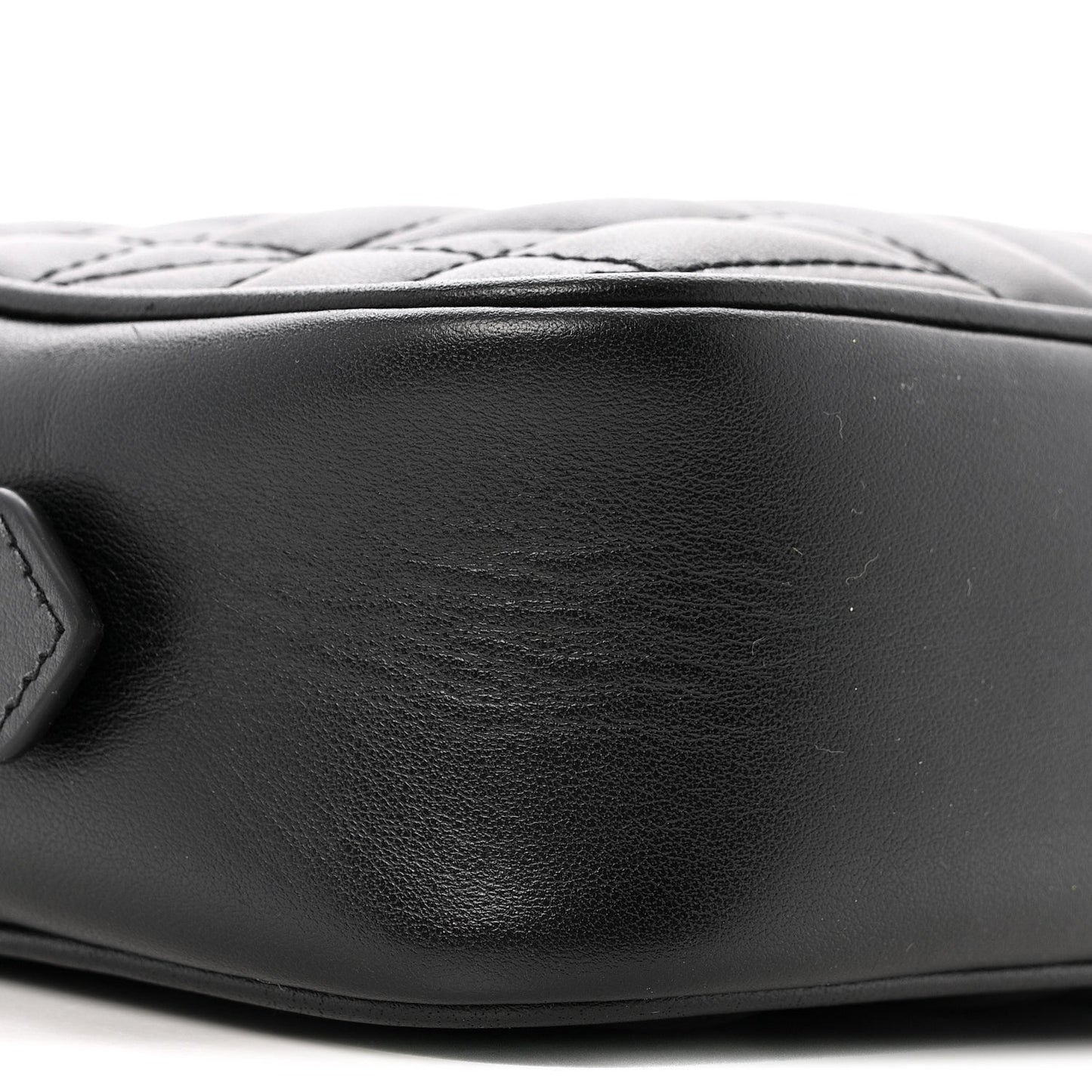 Calfskin Matelasse Aria GG Marmont Chain Shoulder Bag Black