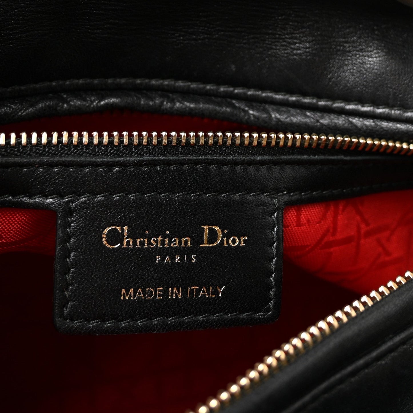 Lambskin Cannage Medium Lady Dior Black