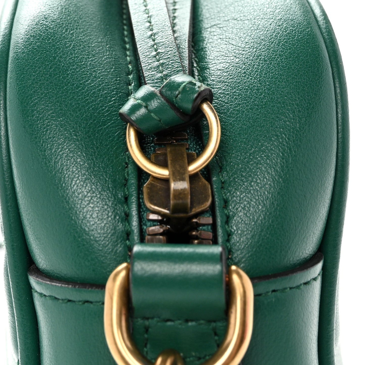 Calfskin Matelasse Small GG Marmont Chain Shoulder Bag Emerald Green