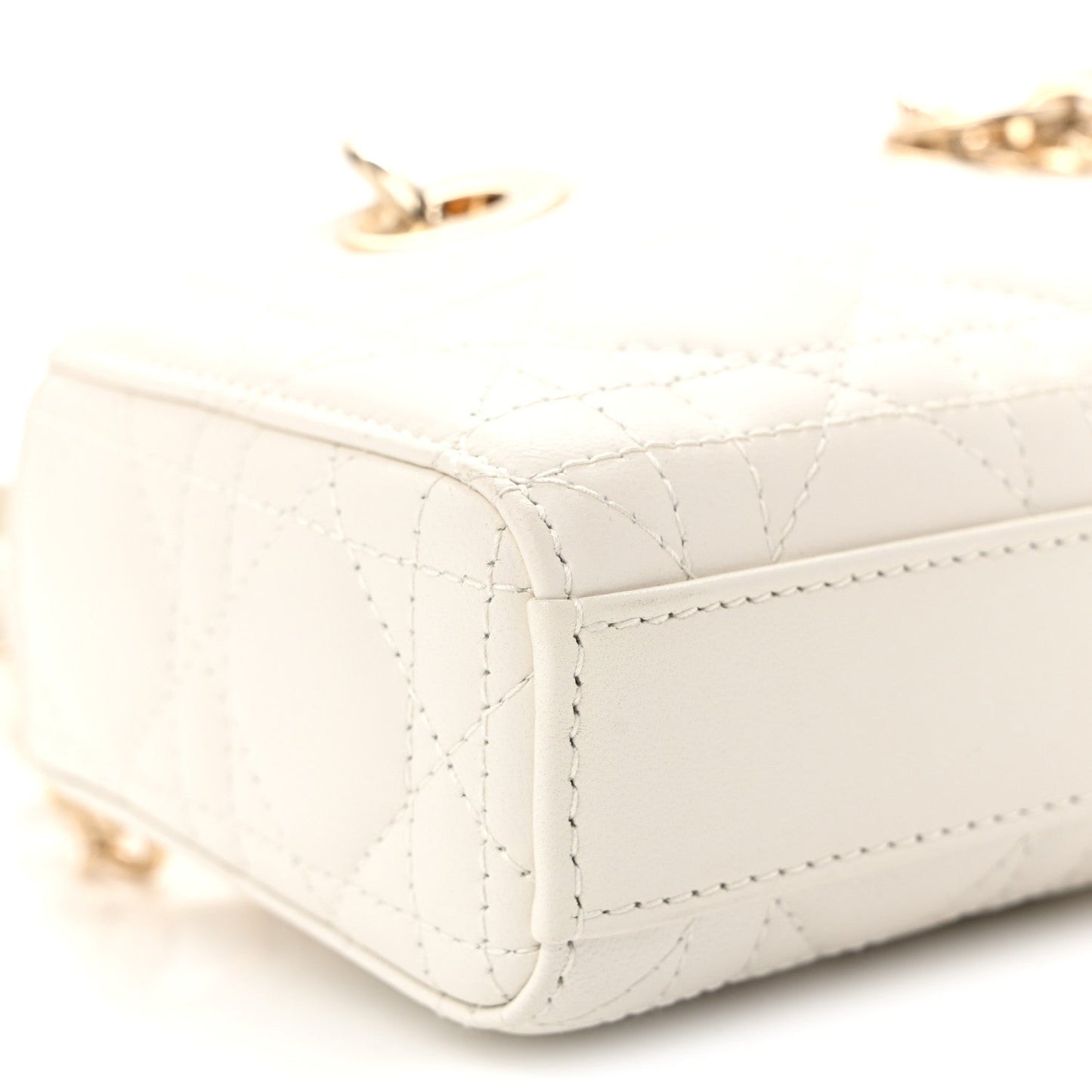 Lambskin Cannage Micro Lady D-Joy Latte