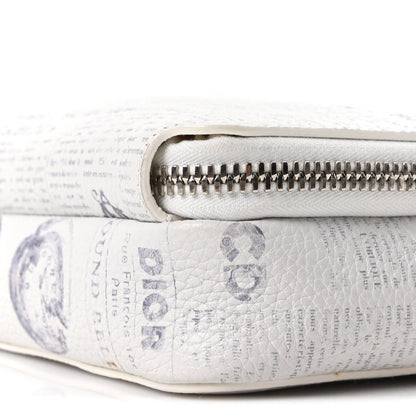 X DANIEL ARSHAM Grained Calfskin Newspaper Messenger White