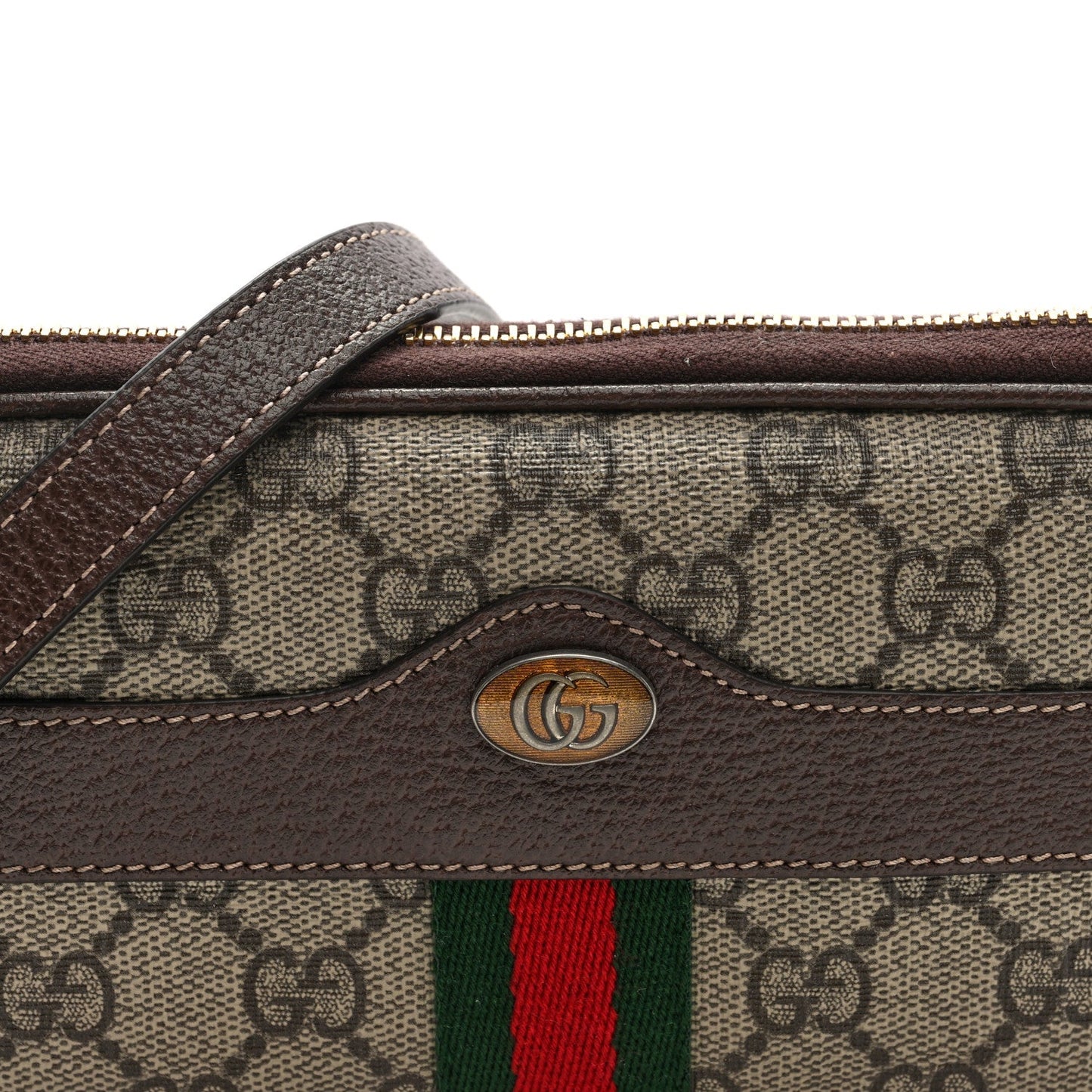 GG Supreme Monogram Web Mini Ophidia GG Bag Brown