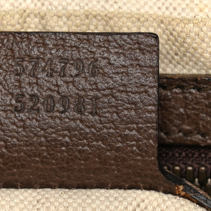 Soft GG Supreme Monogram Medium Ophidia Belt Bag Dark Brown