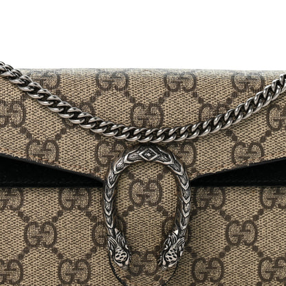 GG Supreme Monogram Super Mini Dionysus Shoulder Bag Black