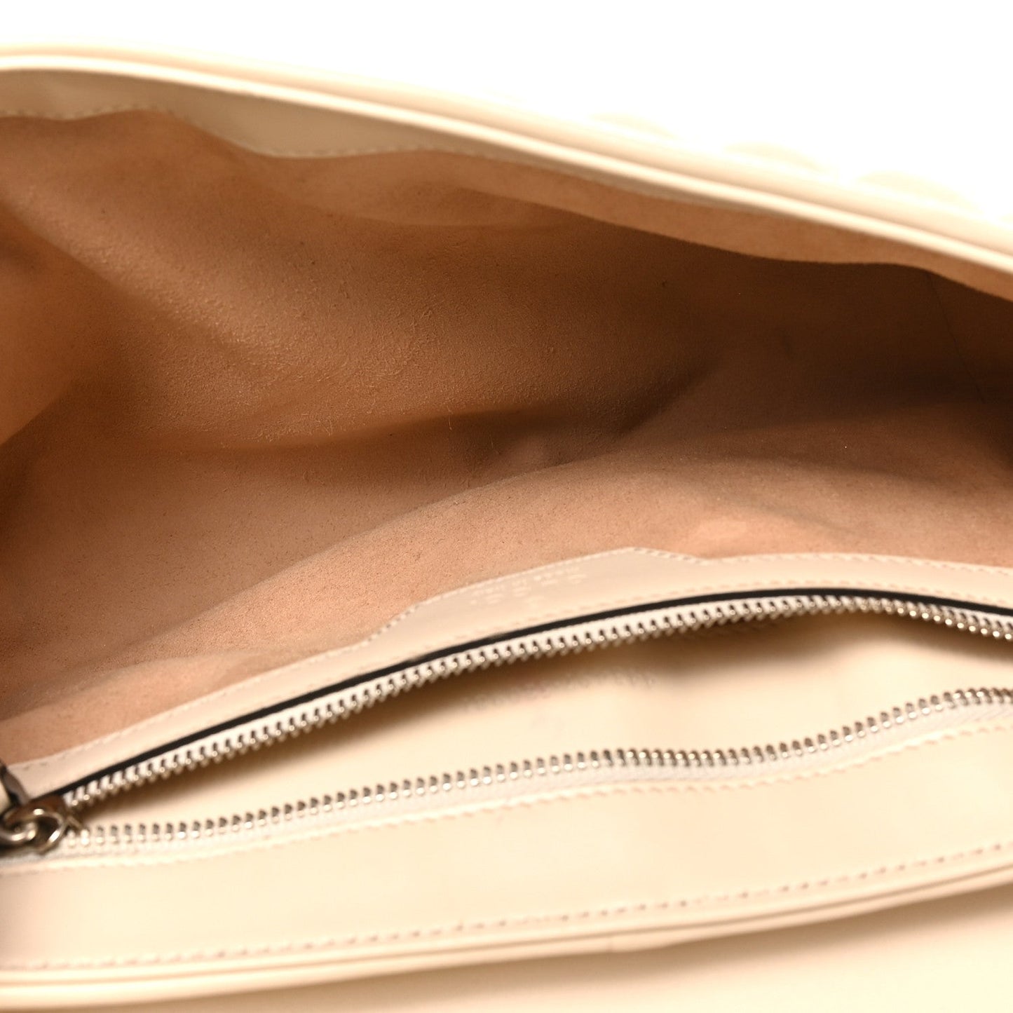 Calfskin Matelasse Aria Small GG Marmont Shoulder Bag Mystic White