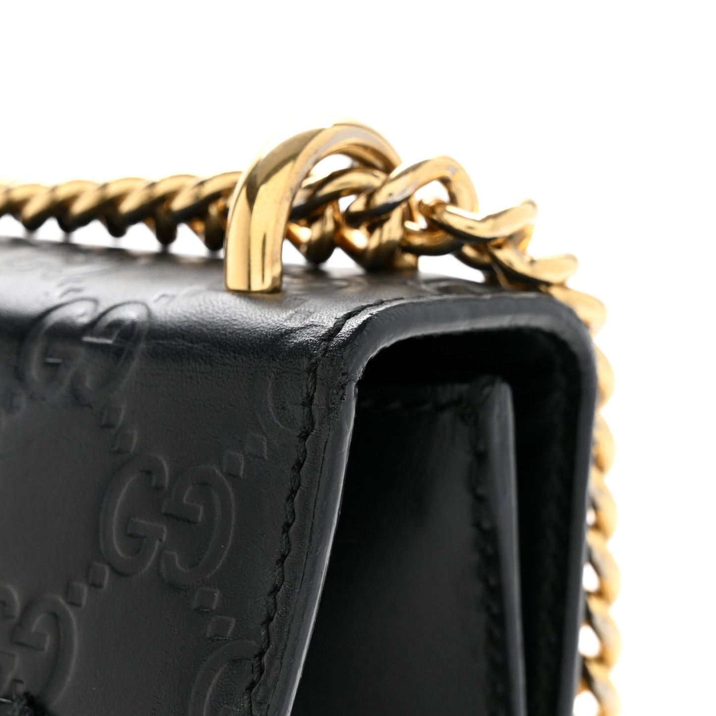 Guccissima Small Padlock Shoulder Bag Black