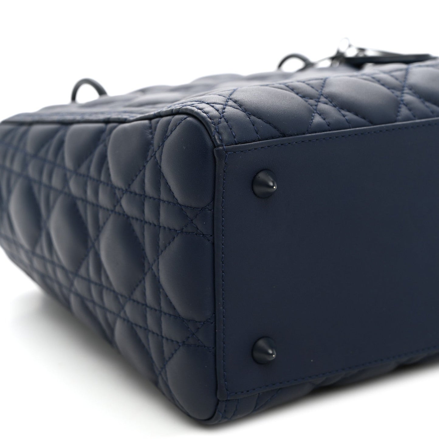 Ultra Matte Calfskin Cannage Medium Lady Dior Blue