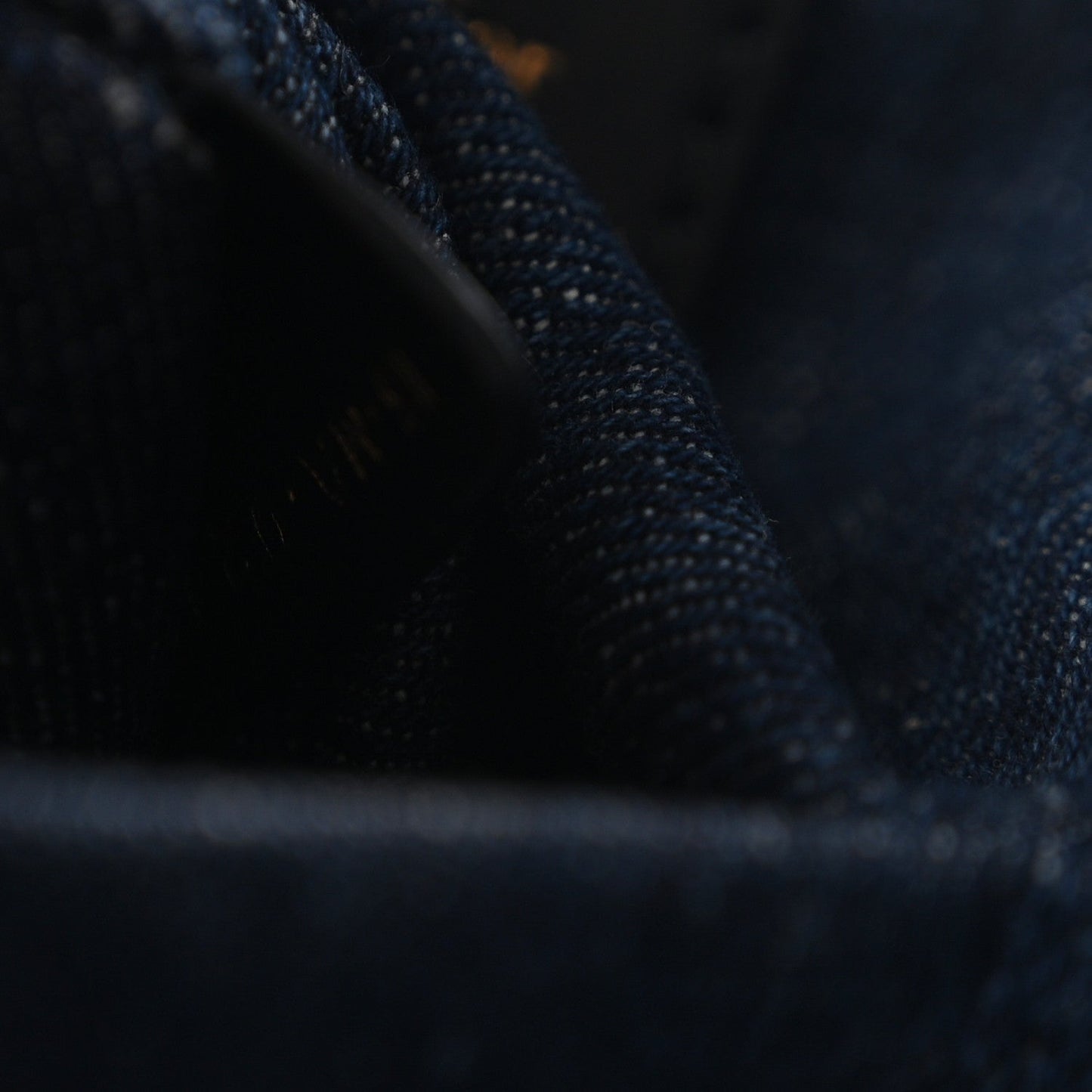 Denim Oblique Jacquard Medium C'est Chain Bucket Bag Denim Blue