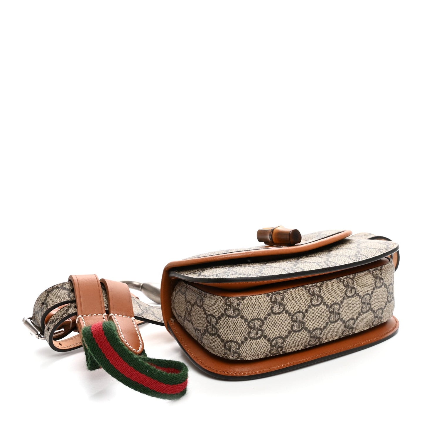 GG Supreme Monogram Web Bamboo Mini 1947 Belt Bag 80 32 Beige