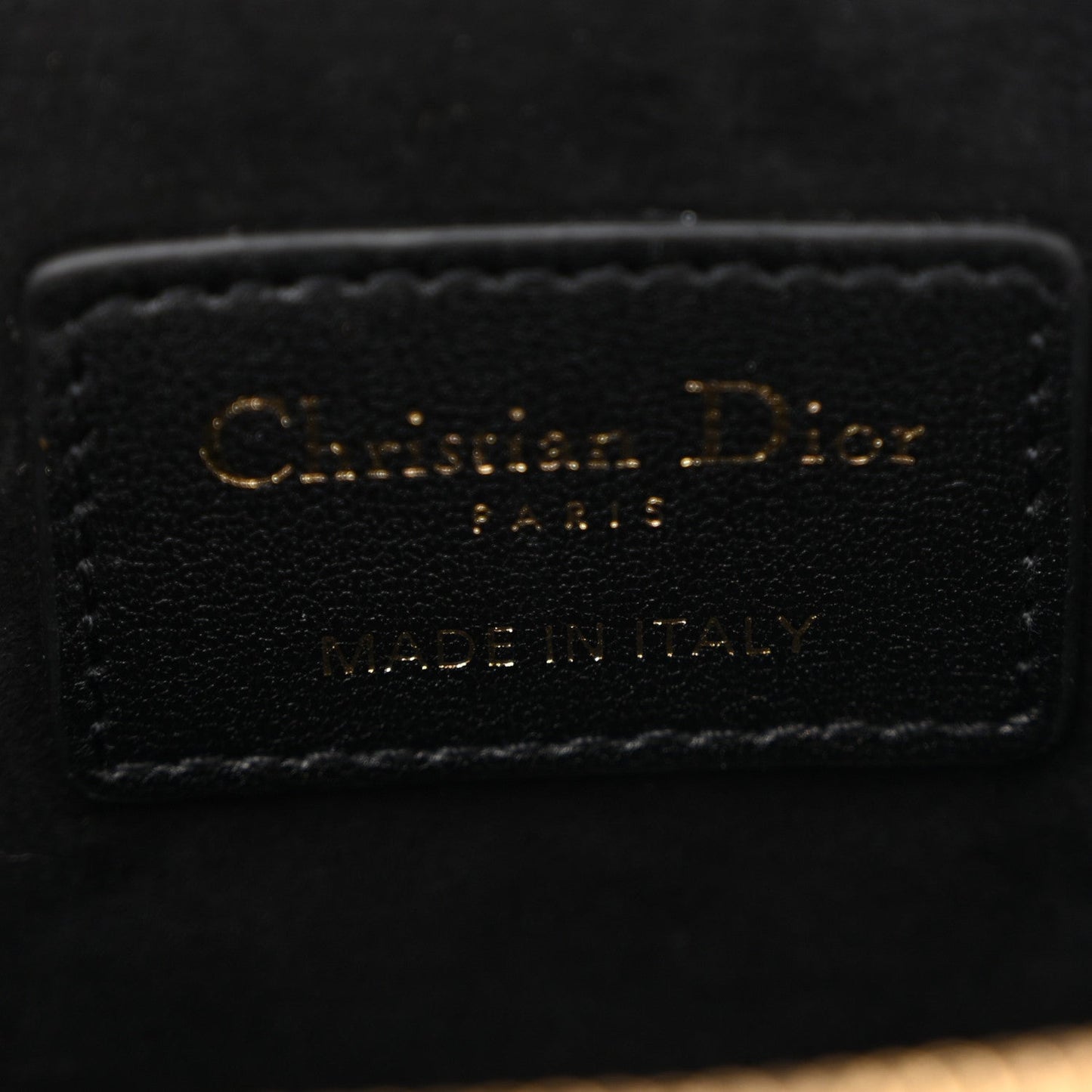 Lambskin Cannage Micro Lady Dior Vanity Case Black