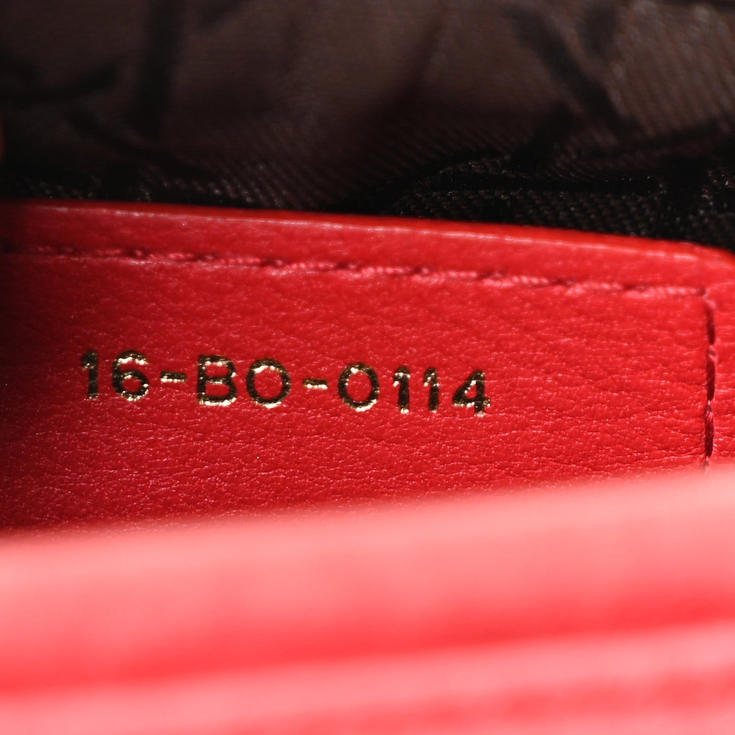 Lambskin Cannage Large Lady Dior Red