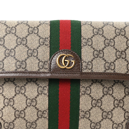 GG Supreme Monogram Web Small Ophidia Belt Bag Brown