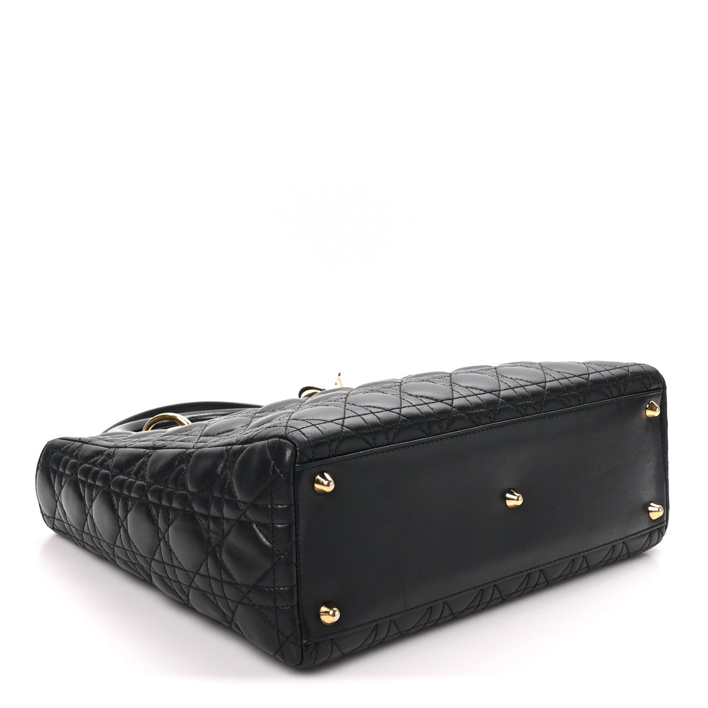 Lambskin Cannage Large Lady Dior Black