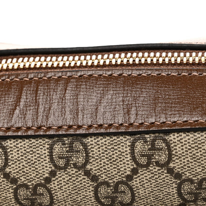 GG Supreme Monogram Small Horsebit 1955 Shoulder Bag Beige Brown Sugar