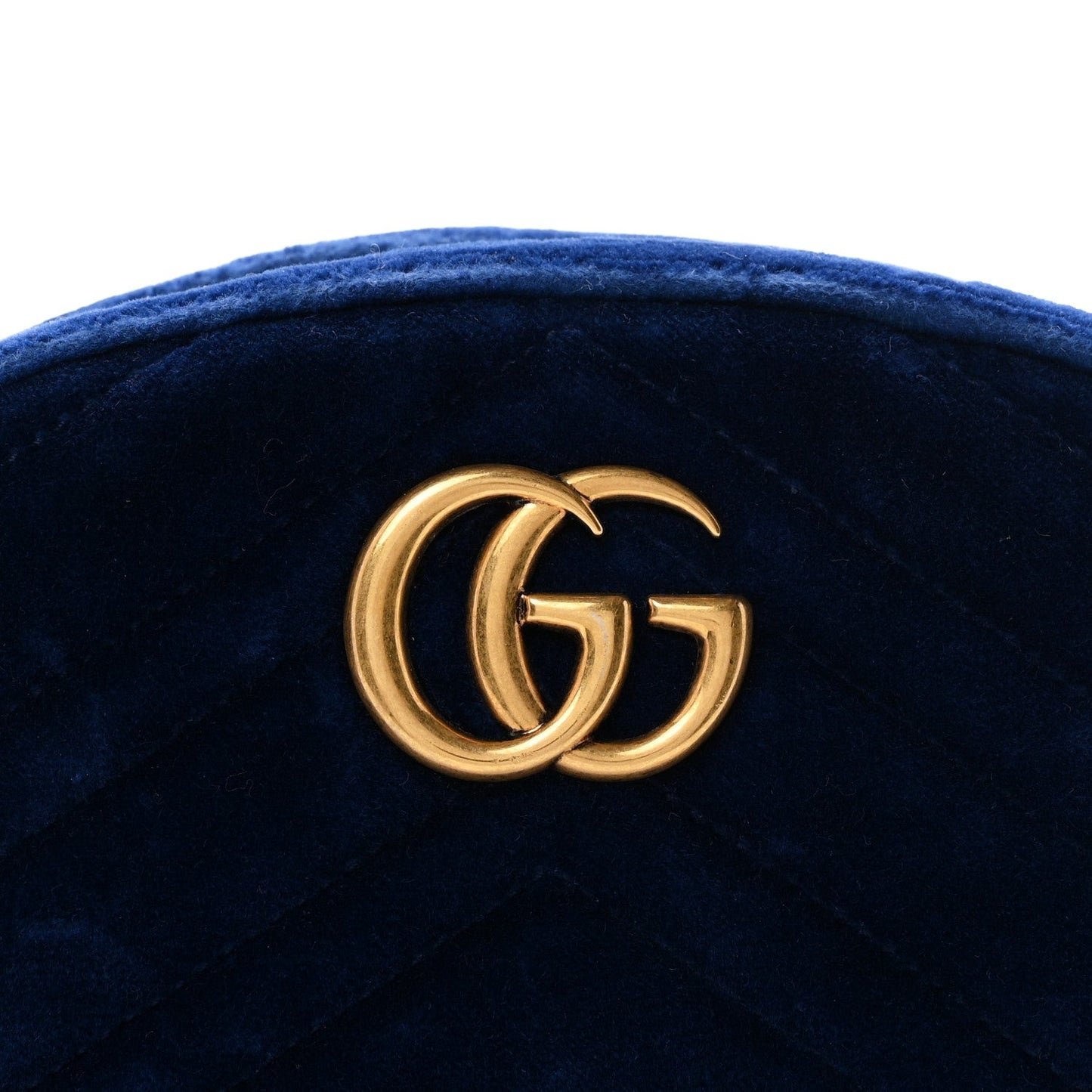 Velvet Matelasse GG Marmont Belt Bag 75 30 Cobalt Blue