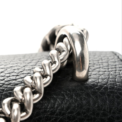 Pebbled Calfskin Small Dionysus Shoulder Bag Black