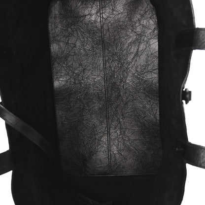 Crinkled Calfskin Macrocannage Large Toujours Black