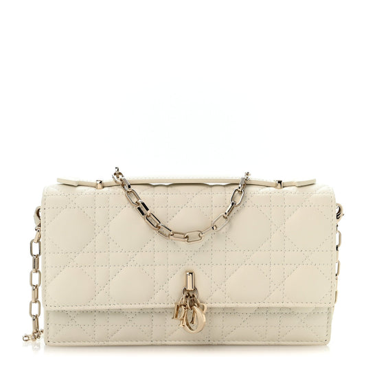 Lambskin Cannage Mini My Dior Bag Latte