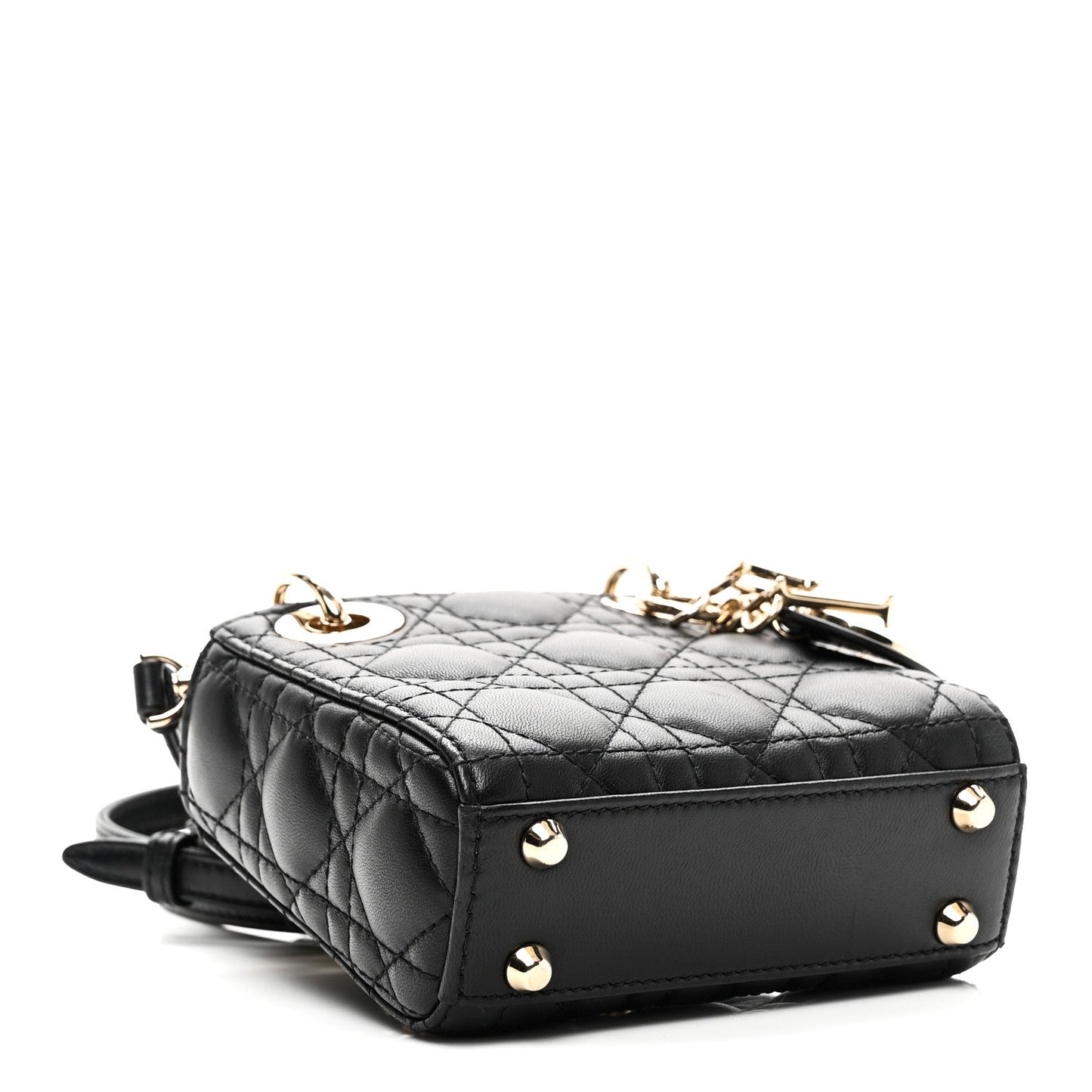 Lambskin Cannage Micro Lady Dior Black