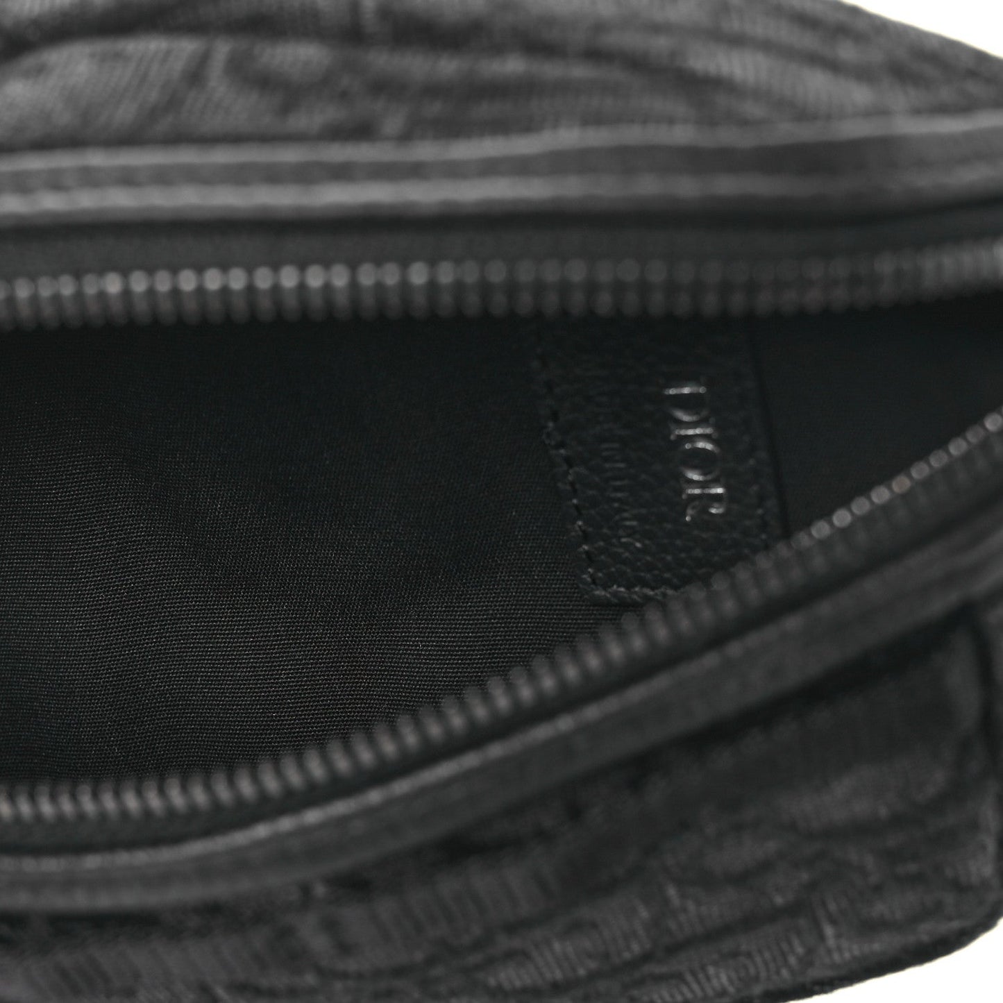 Grained Calfskin Oblique Scarab Sling Bag Black
