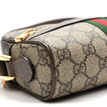 GG Supreme Monogram Web Mini Ophidia Shoulder Bag Brown