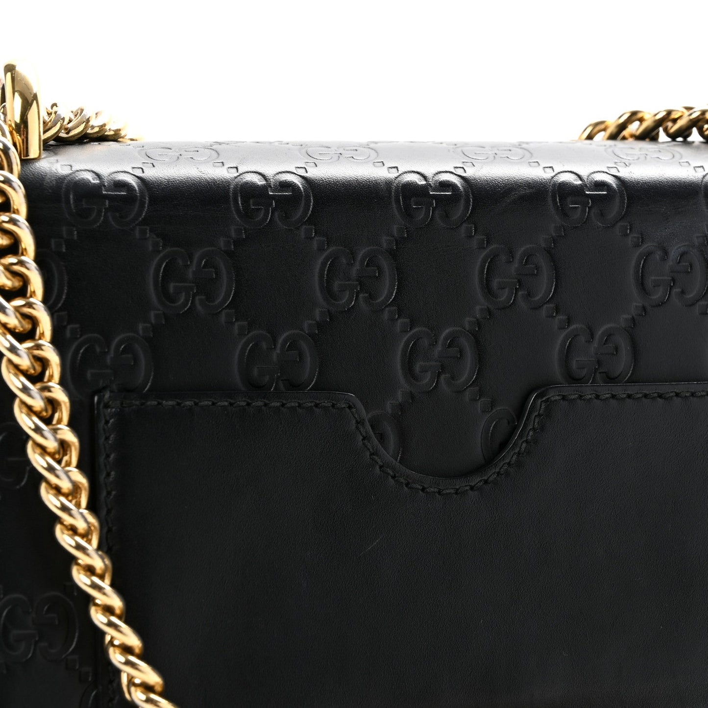 Guccissima Small Padlock Shoulder Bag Black