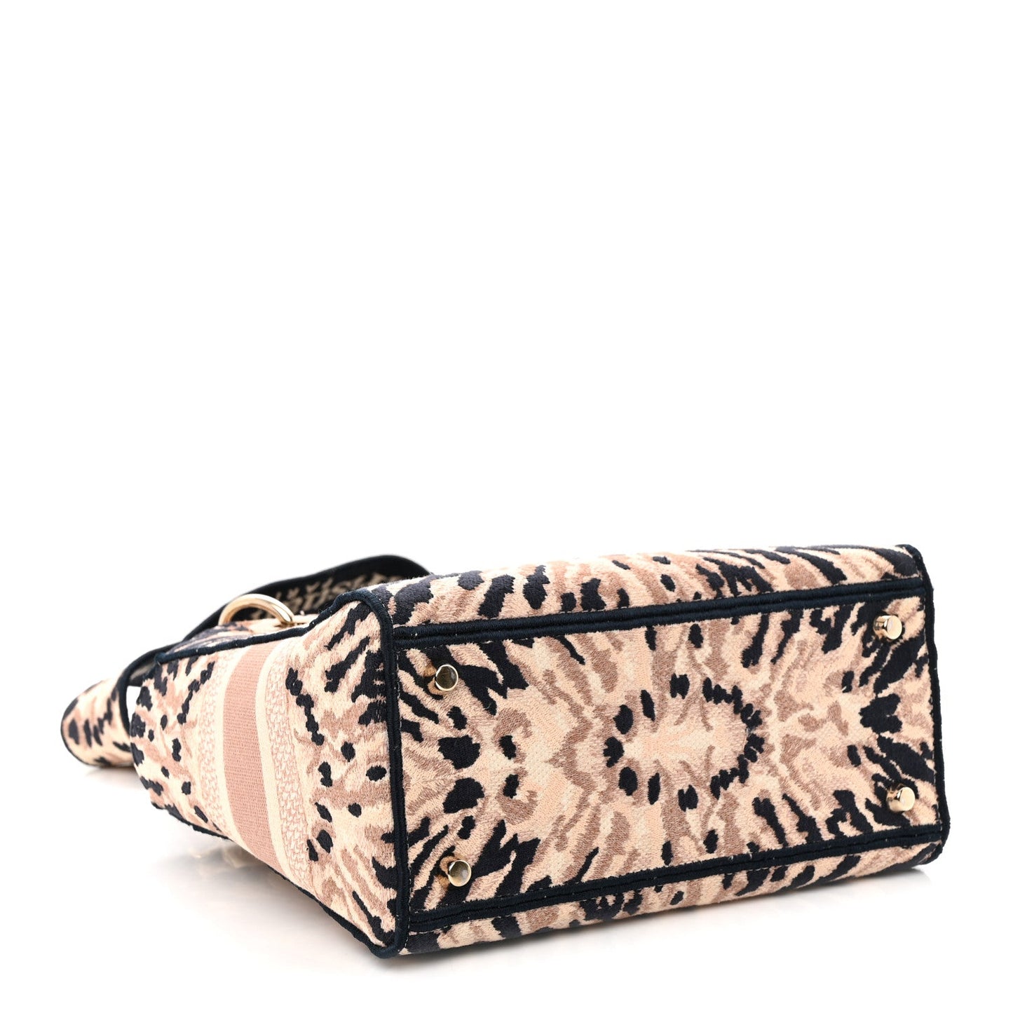 Canvas Embroidered Medium Tie And Dior Lady D-Lite Multicolor