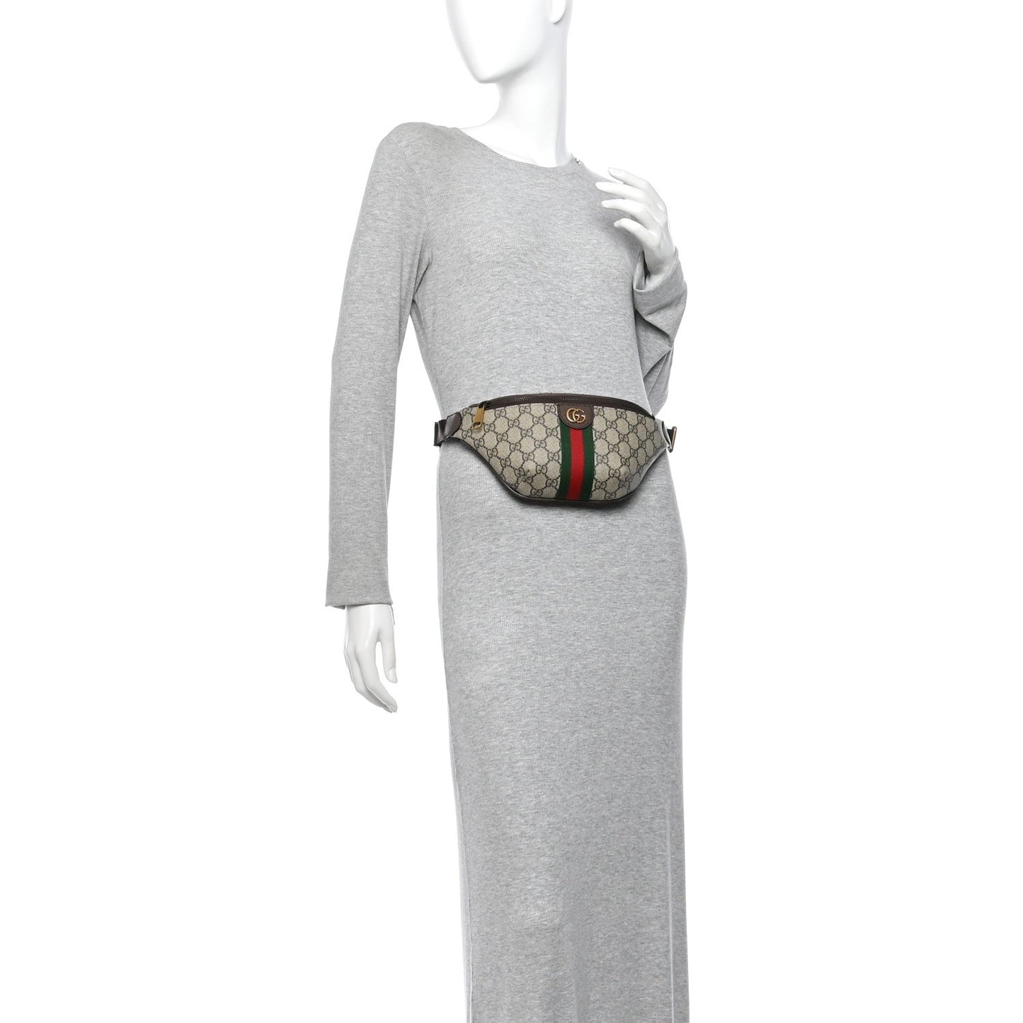 GG Supreme Monogram Web Small Ophidia Belt Bag Beige Ebony New Acero