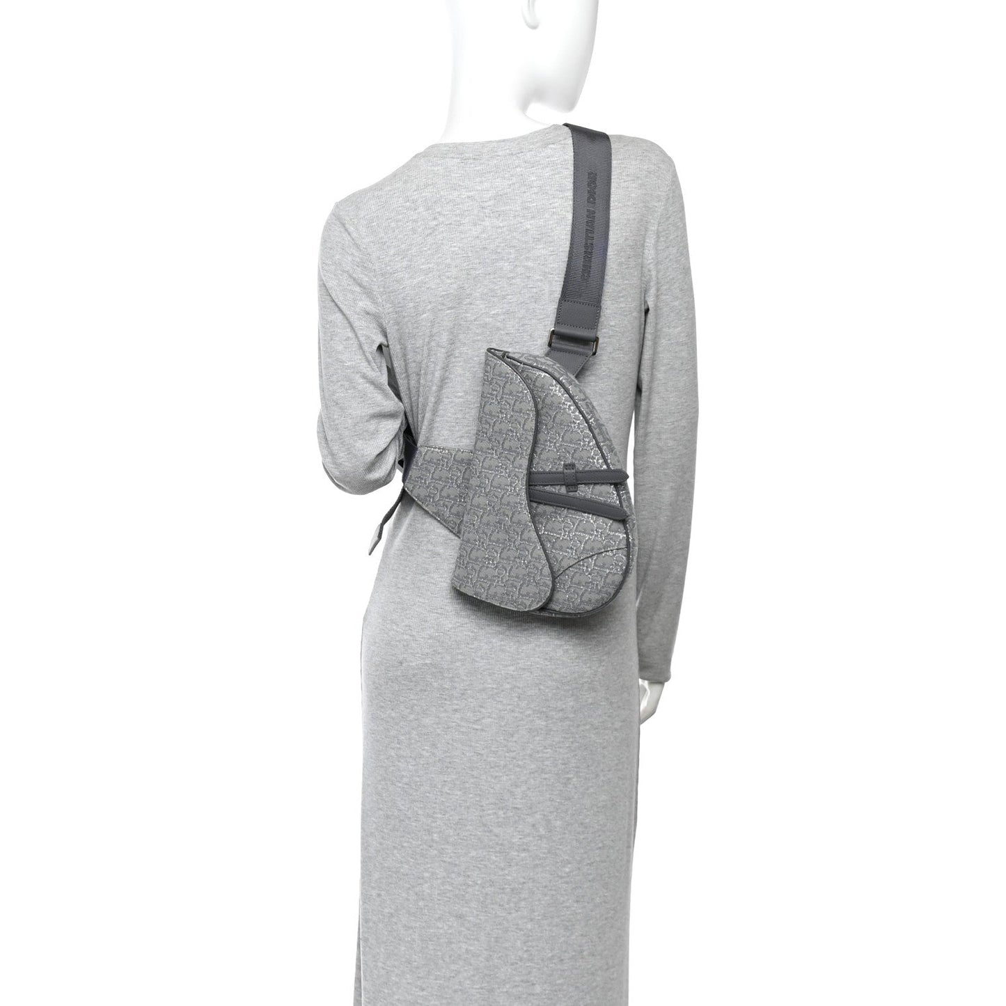 Oblique Mens Saddle Bag Grey