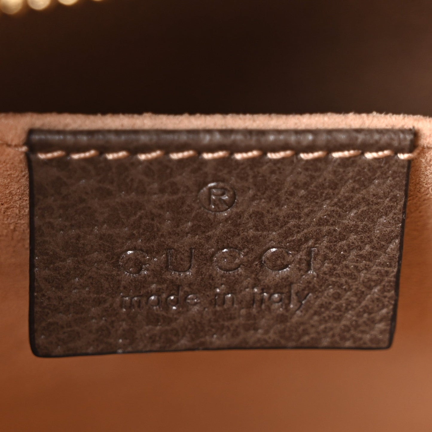 GG Supreme Monogram Mini Ophidia Top Handle Shoulder Bag Brown