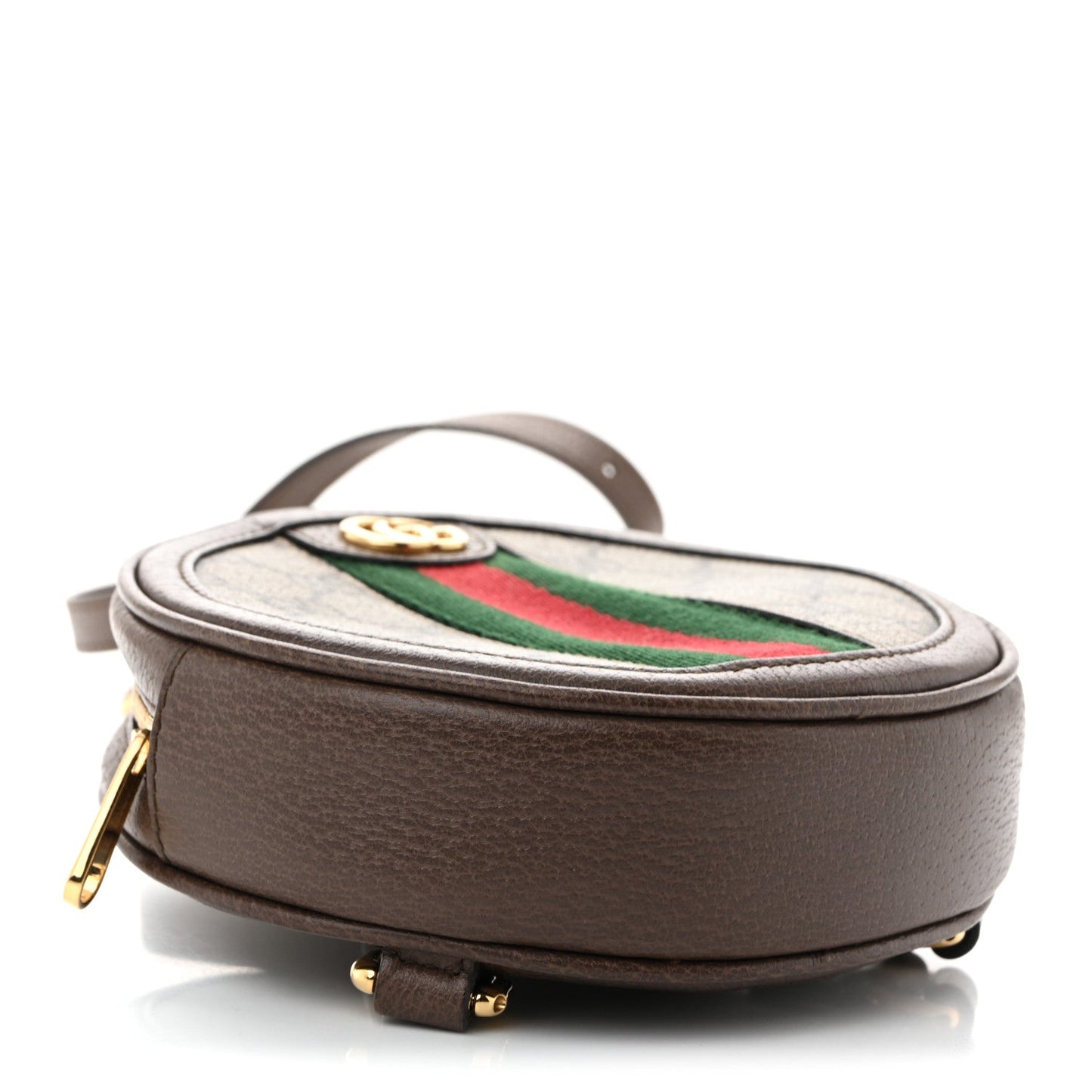 GG Supreme Monogram Web Mini Ophidia Round Backpack Brown