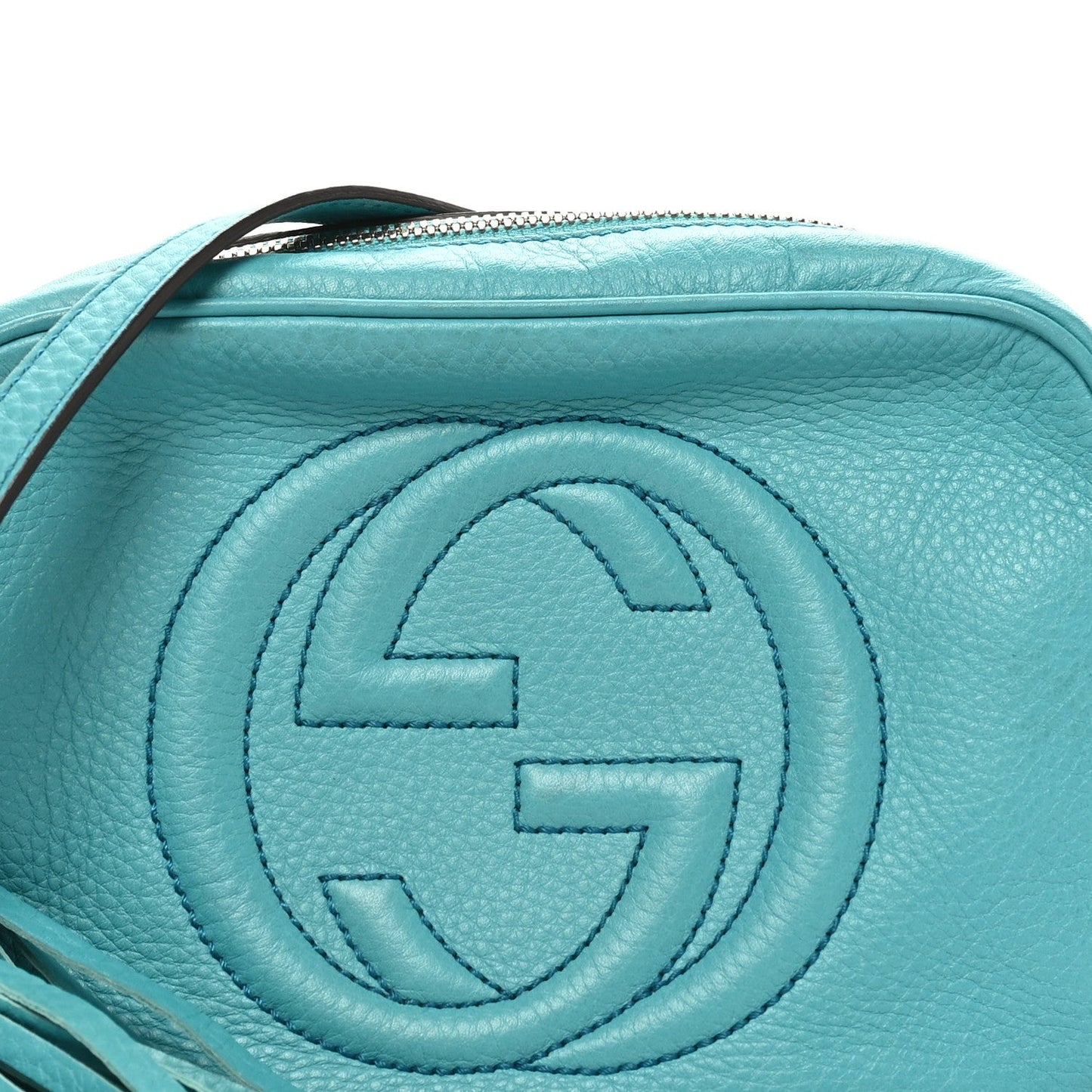 Pebbled Calfskin Small Soho Disco Bag Deep Cobalt