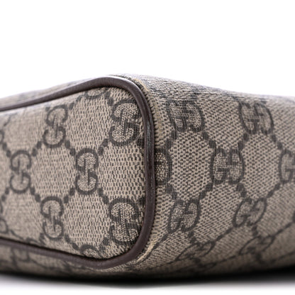 GG Supreme Monogram Web Medium Ophidia Messenger Bag Brown