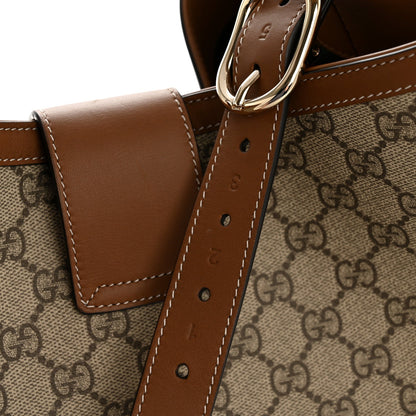 GG Icon Monogram Padlock Shoulder Bag Beige Dark Brown