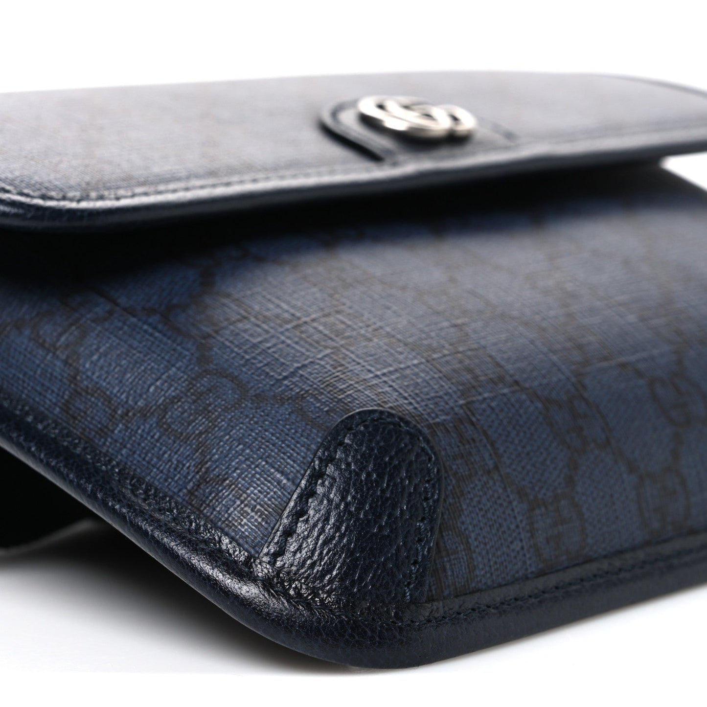 GG Supreme Monogram Small Ophidia Belt Bag Navy Black