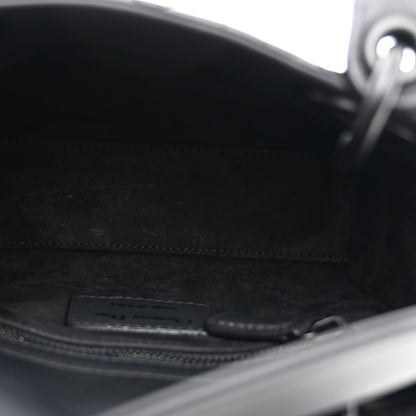 Ultra Matte Calfskin Cannage Mini Lady Dior Black