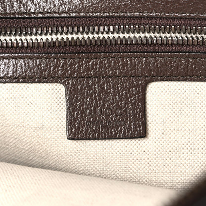 GG Supreme Monogram Web Small Ophidia Half Moon Hobo Brown