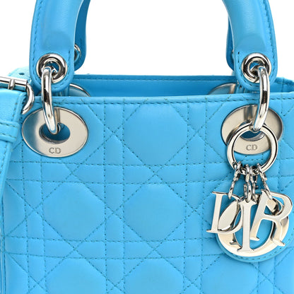 Lambskin Cannage Mini Lady Dior Blue