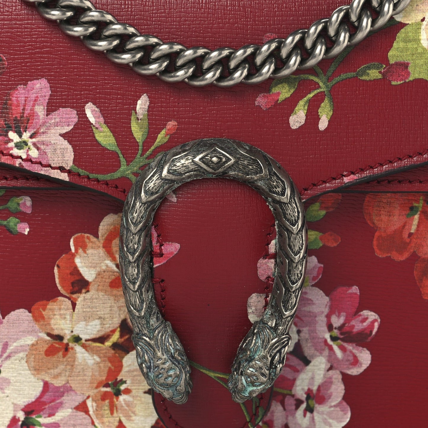 Calfskin Blooms Print Small Dionysus Shoulder Bag Romantic Cherry Multicolor